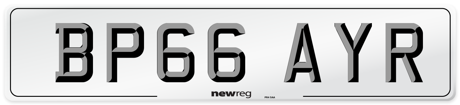 BP66 AYR Number Plate from New Reg